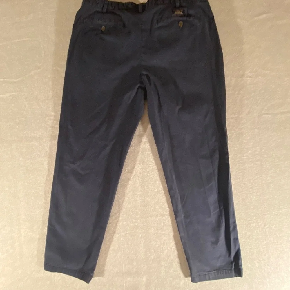Banana Republic Mens Athletic Lived-In Chino Pants 38x30 Dark Preppy Navy Blue